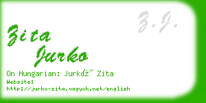 zita jurko business card