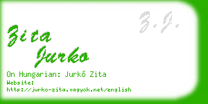 zita jurko business card